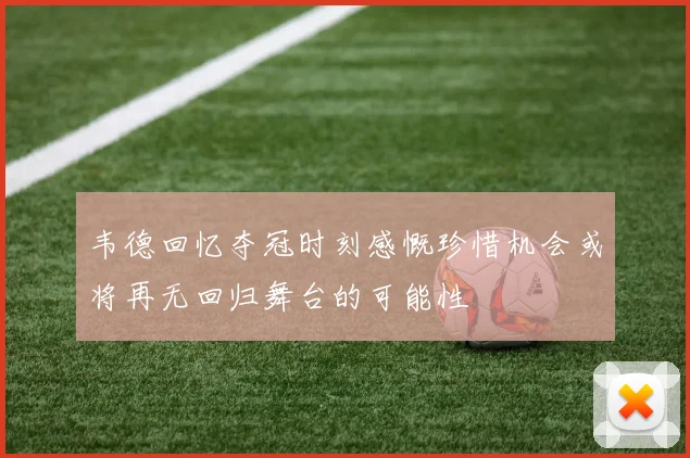韦德回忆夺冠时刻感慨珍惜机会或将再无回归舞台的可能性